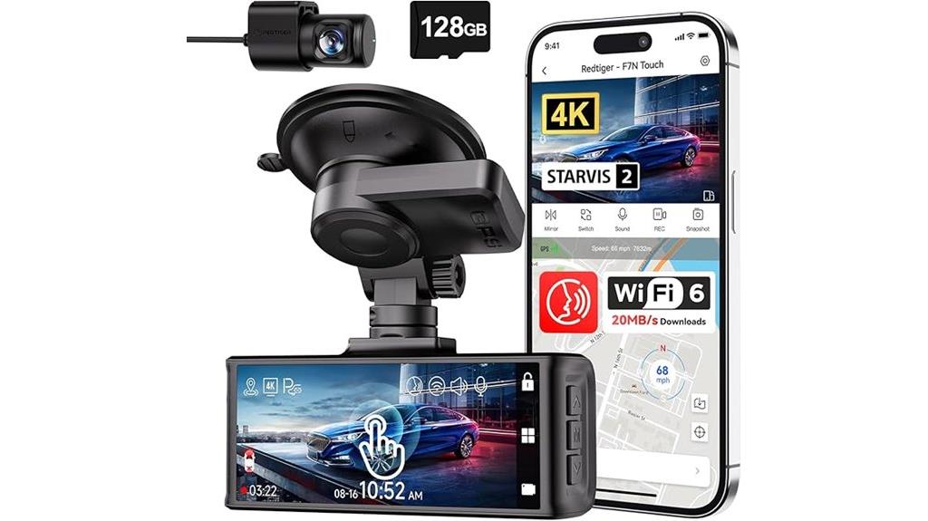 4k dual camera dashcam