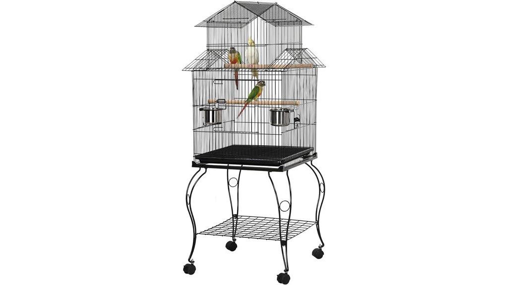 55 inch mobile parrot cage