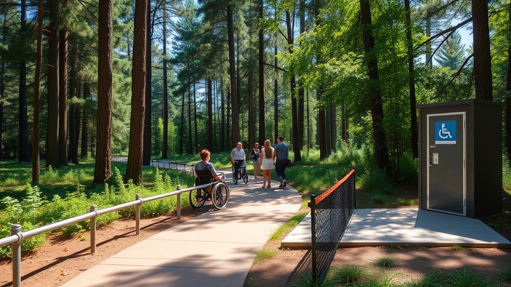 accessible outdoor route placement