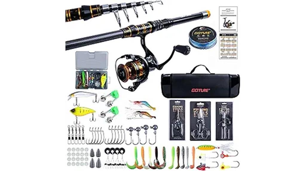 adjustable length fishing combo