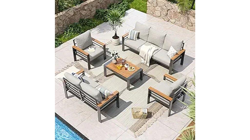 aluminum 7 seat patio