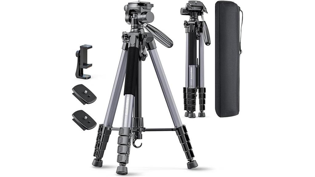 aluminum tripod with accessories