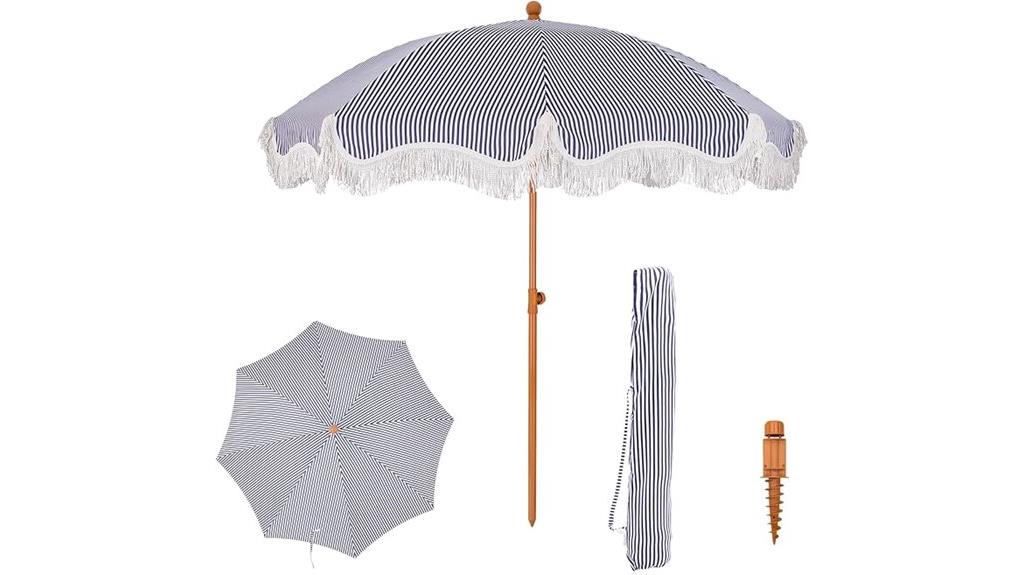 beach umbrella with fringe