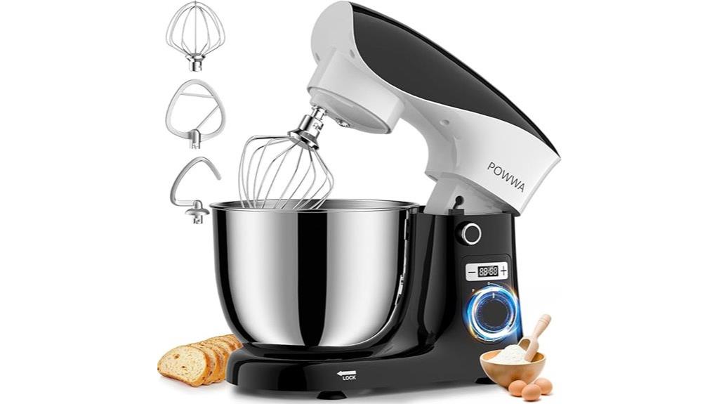 black white electric mixer