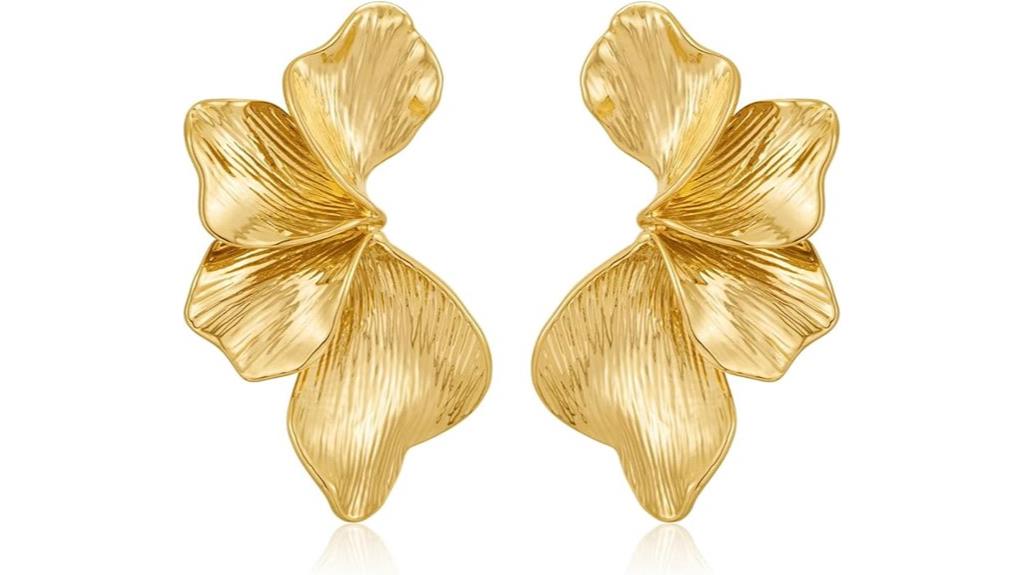 bold gold earring statement