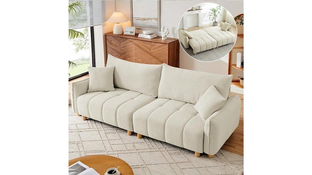 chenille fabric sleeper couch