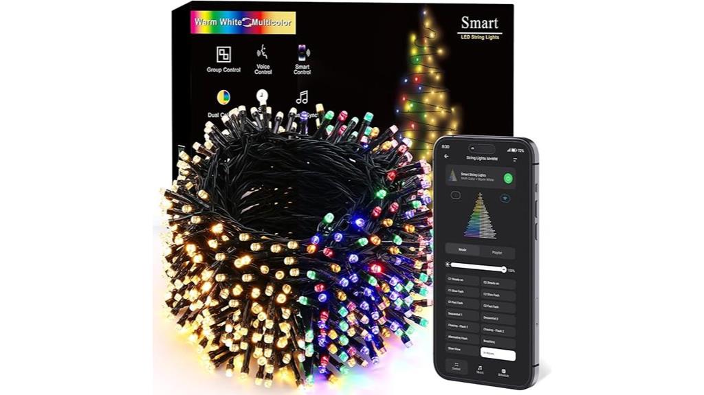 colorful smart christmas lighting