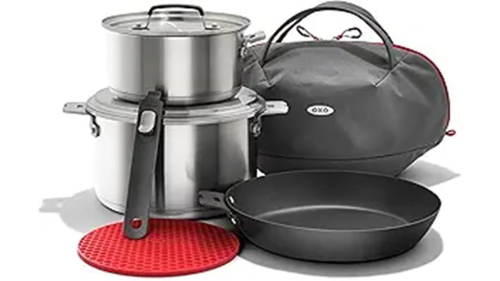 complete camping cookware set