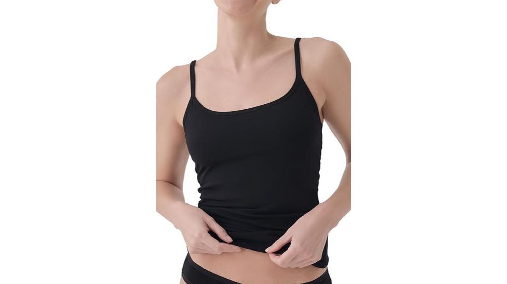 cotton camisole with shelf bra