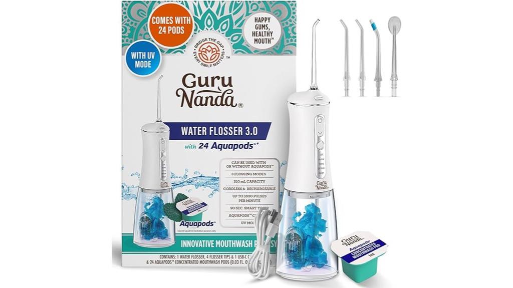 dental water flosser with uv