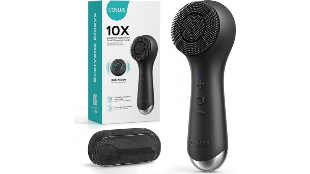 dual spin vibration brush