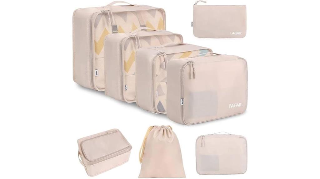 eight piece travel organizer set