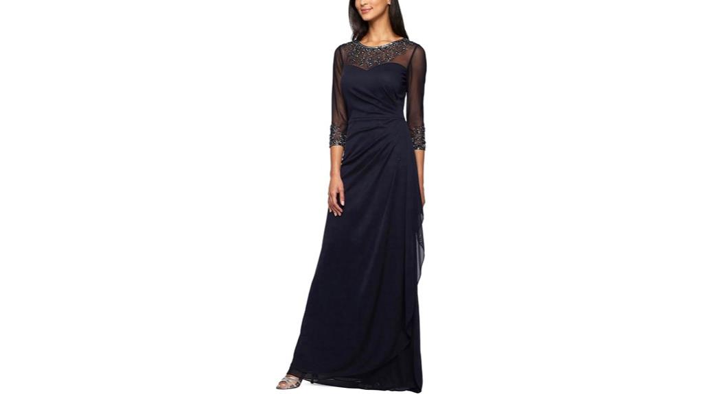 elegant long mother of the bride dress