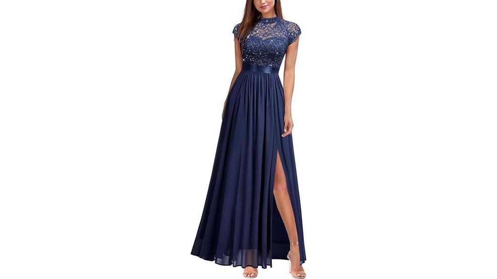 elegant sequin chiffon maxi
