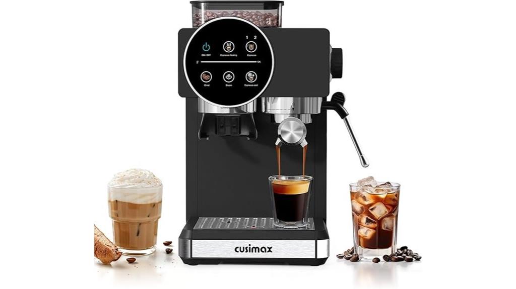 espresso machine with grinder