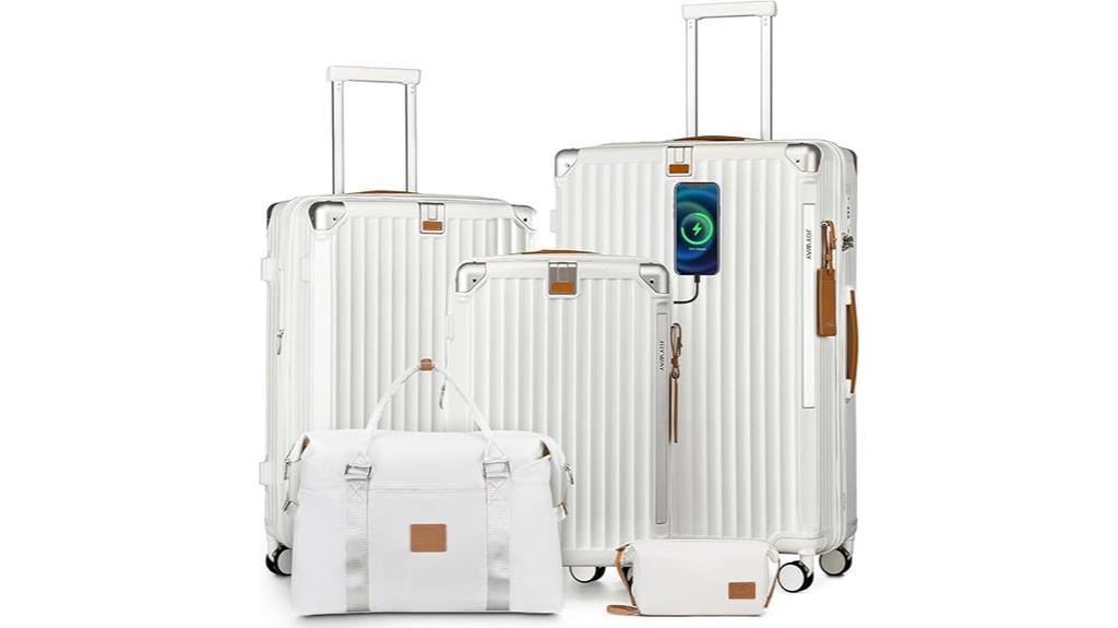 five piece luggage set