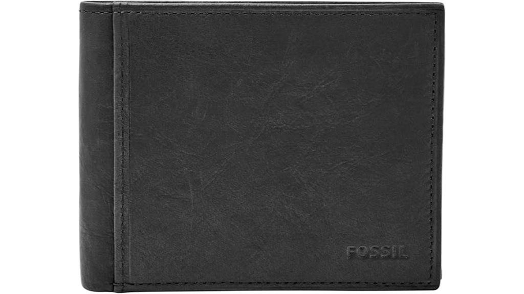 fossil men s leather wallet