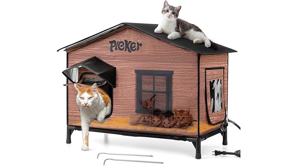 heated outdoor cat house