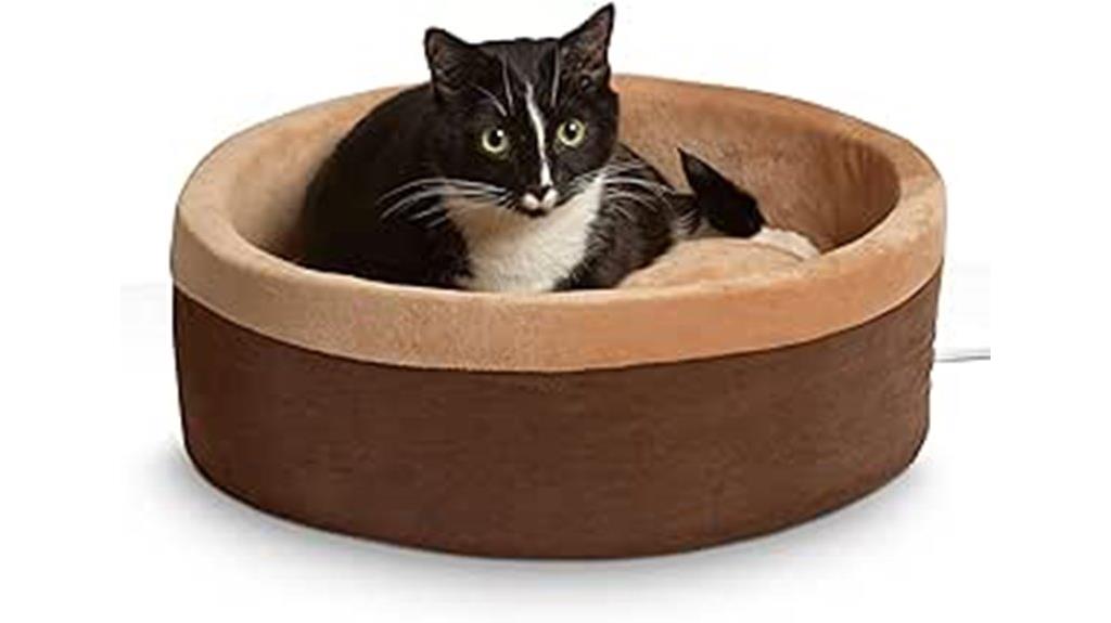 heated pet bed with removable heater