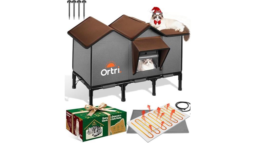 heated waterproof outdoor cat house
