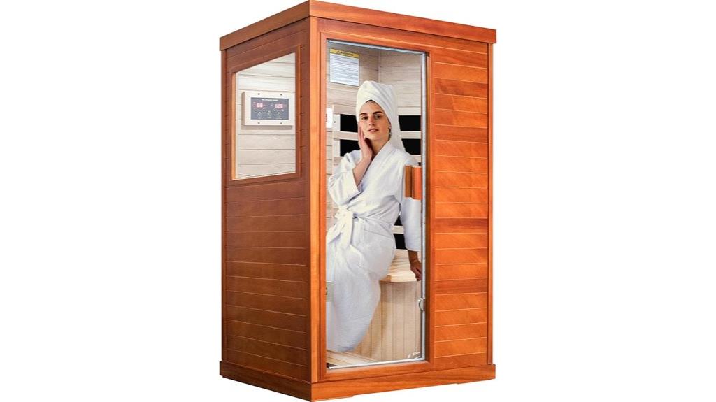home infrared sauna glass