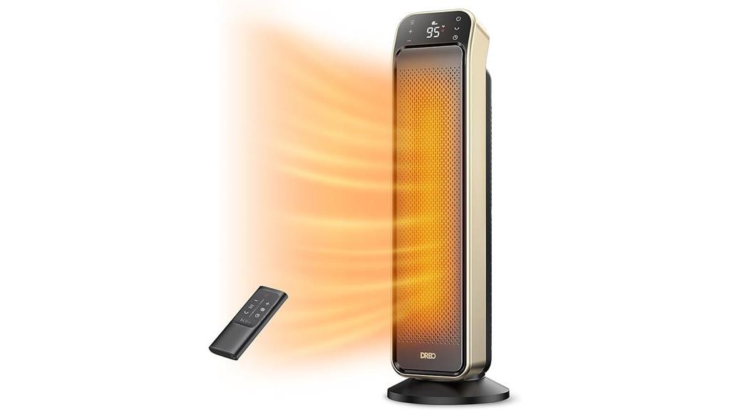 indoor space heater with remote