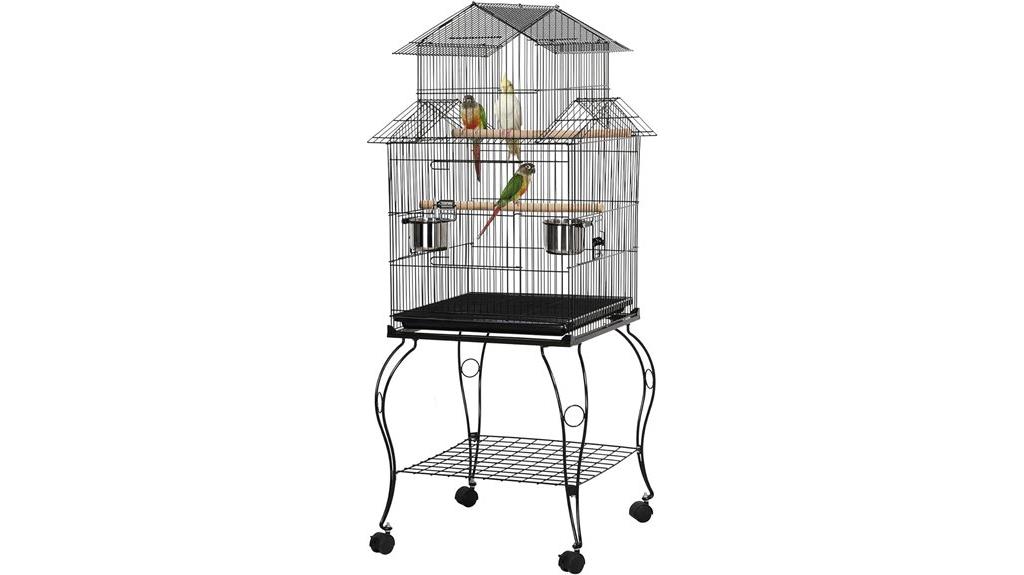 large mobile bird cage