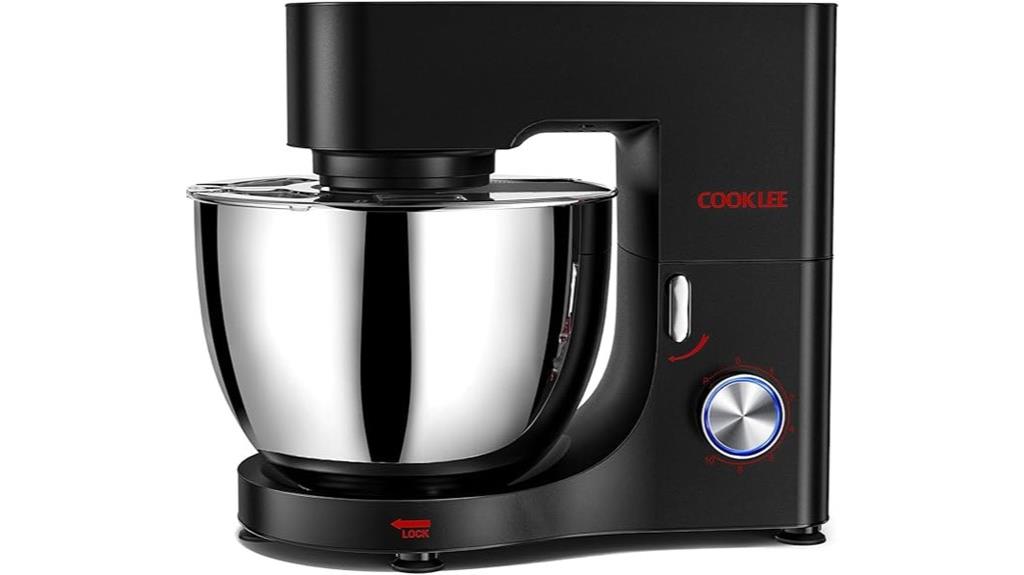 large silver stand mixer