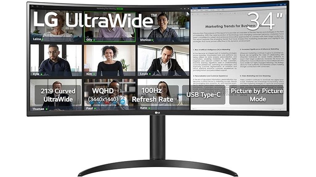 large ultrawide curved display