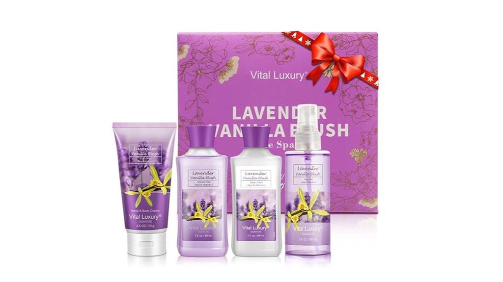 lavender vanilla bath set