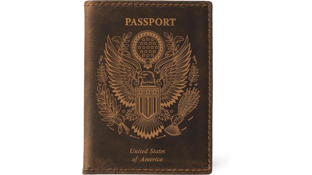 leather passport holder with card slots