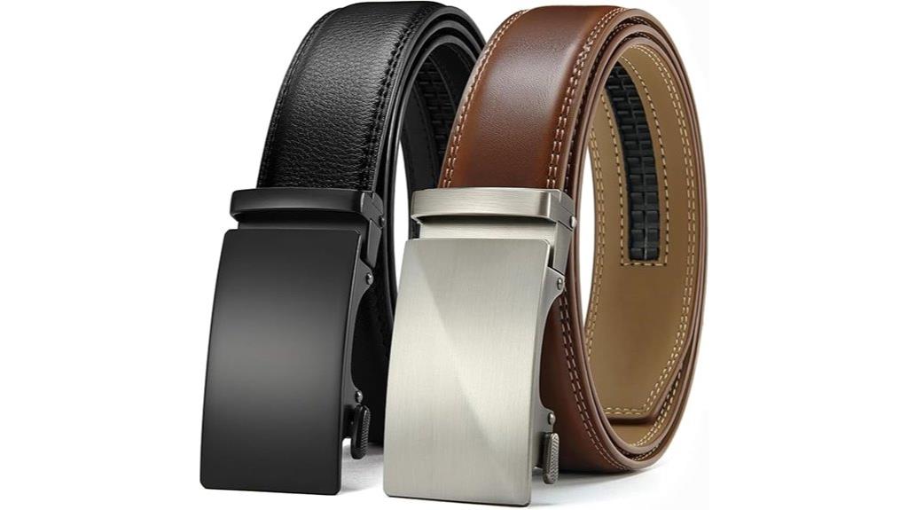leather ratchet belt set