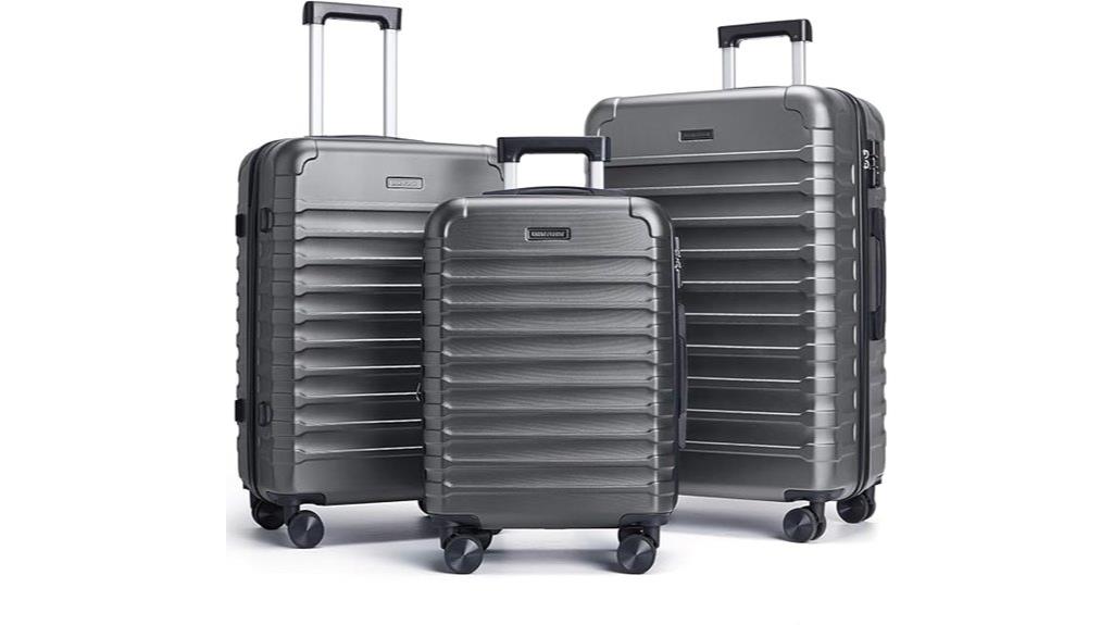 lightweight 3 piece luggage