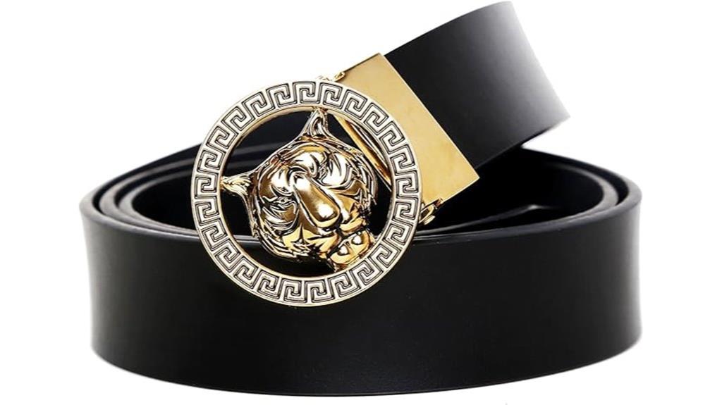 luxury men s tiger buckle belt
