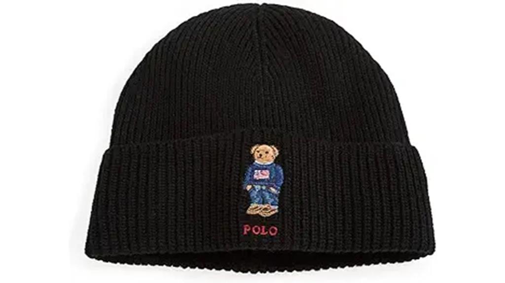men s polo bear beanie
