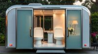 modern upscale restroom facilities