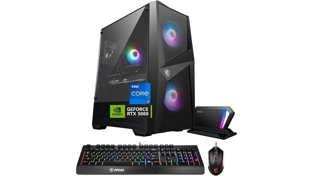 msi gaming desktop with rtx