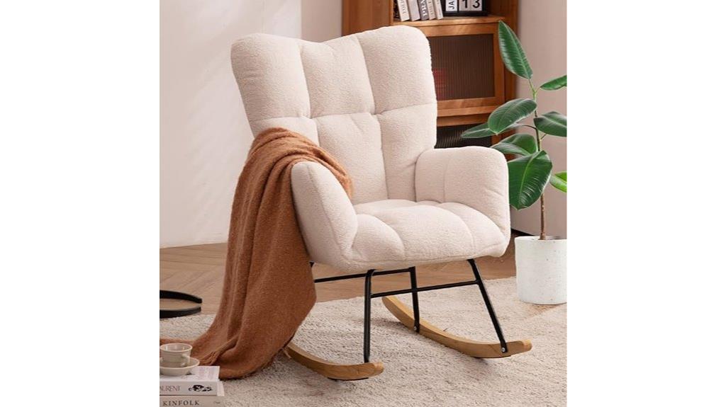 padded nursery rocking chair