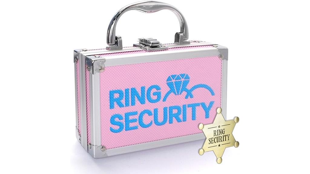 pink adventure ring bearer