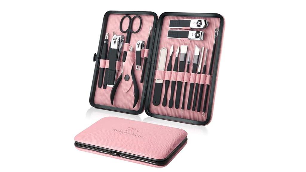 pink manicure and pedicure kit