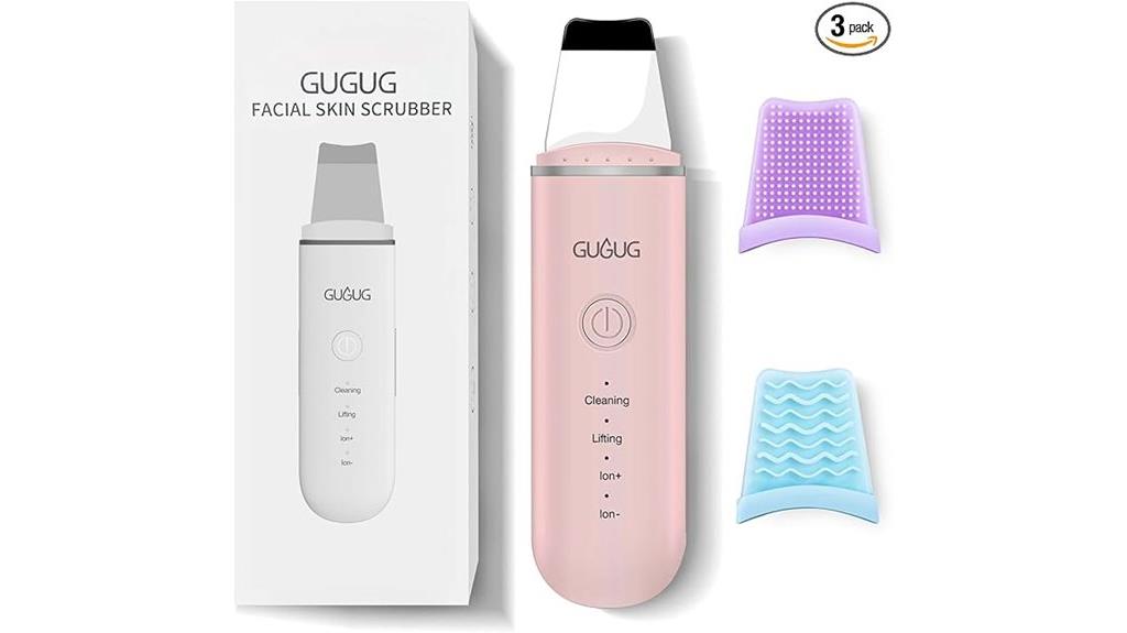 pink skin scrubber spatula