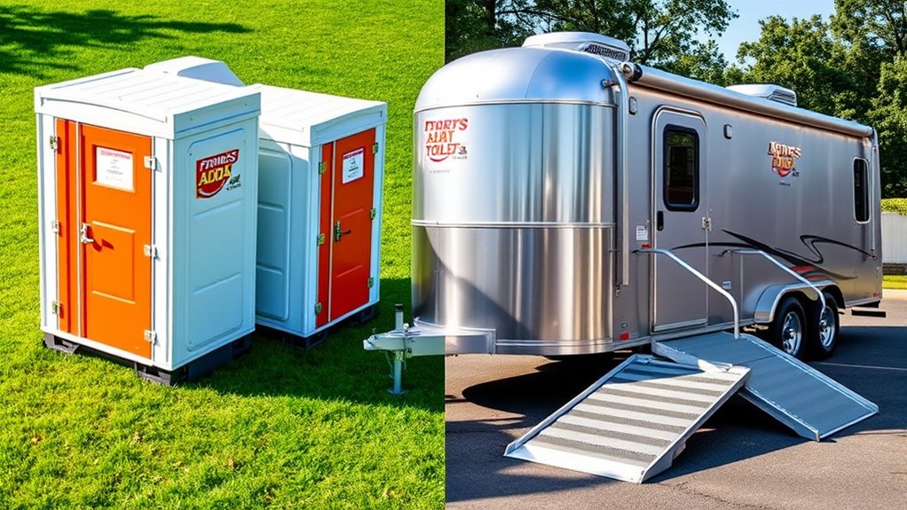 portable vs trailer restrooms
