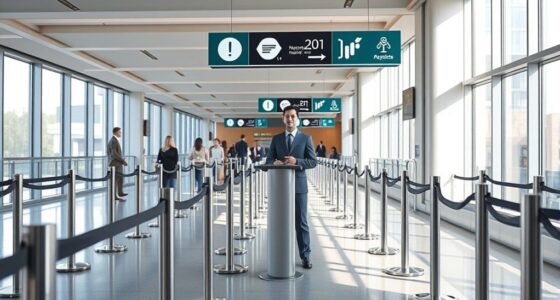 queue signage and attendants