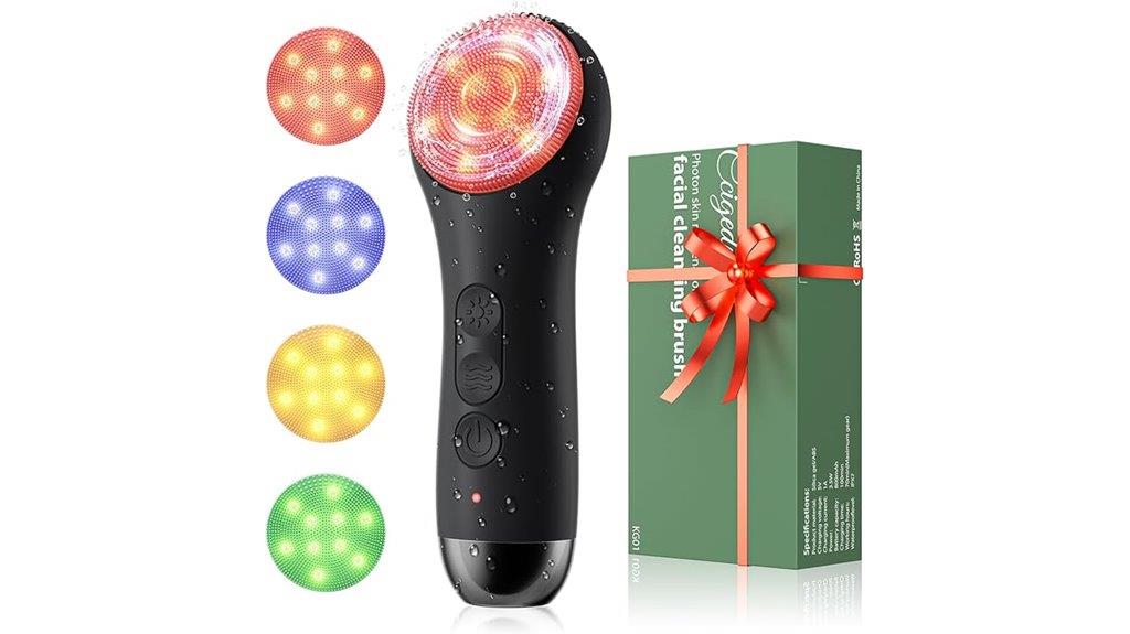 rechargeable waterproof led face scrubber