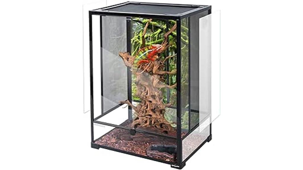 reptile glass terrarium features