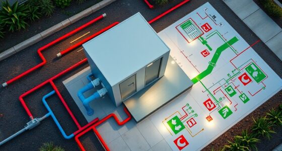restroom utility site layout