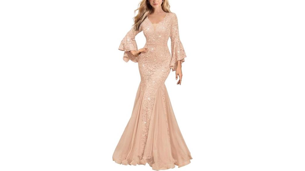 sequin v neck maxi