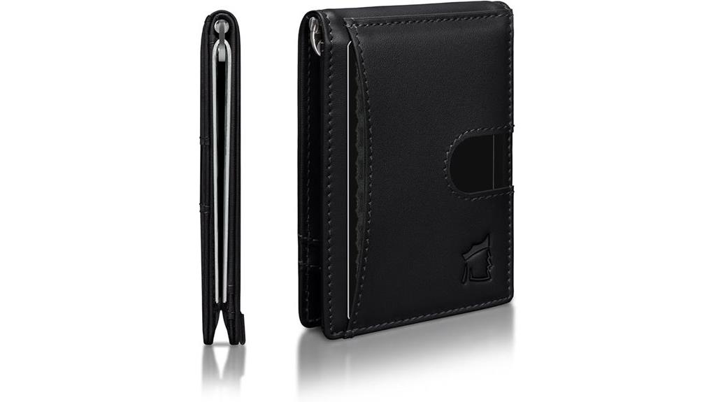 slim rfid leather wallet