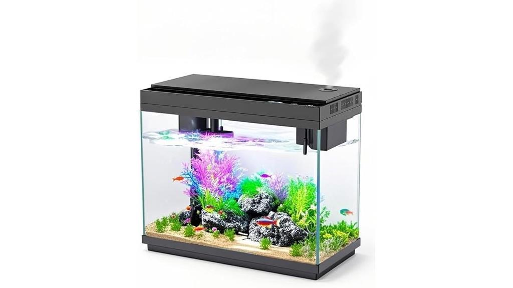 small aquarium kit with rgb lighting
