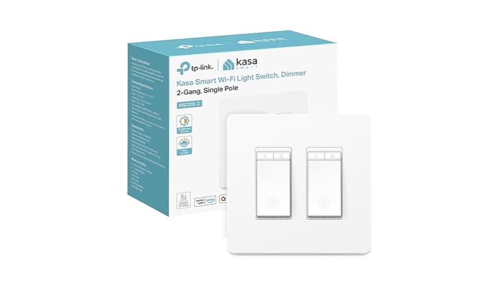 smart dimmer switch two gang
